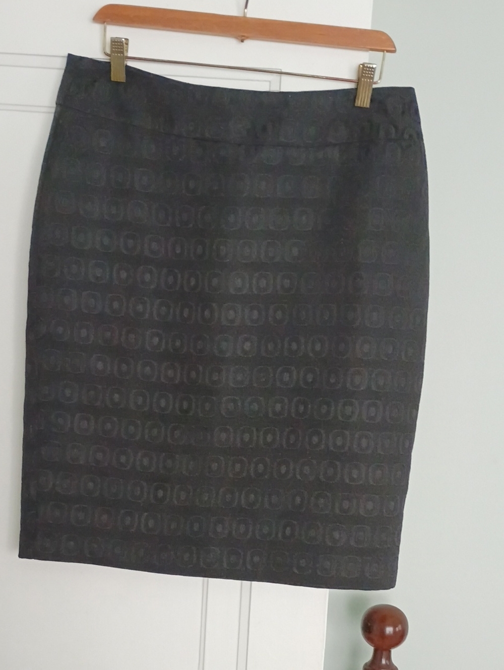 Cynthia Rowley Black Geometric Pencil Skirt